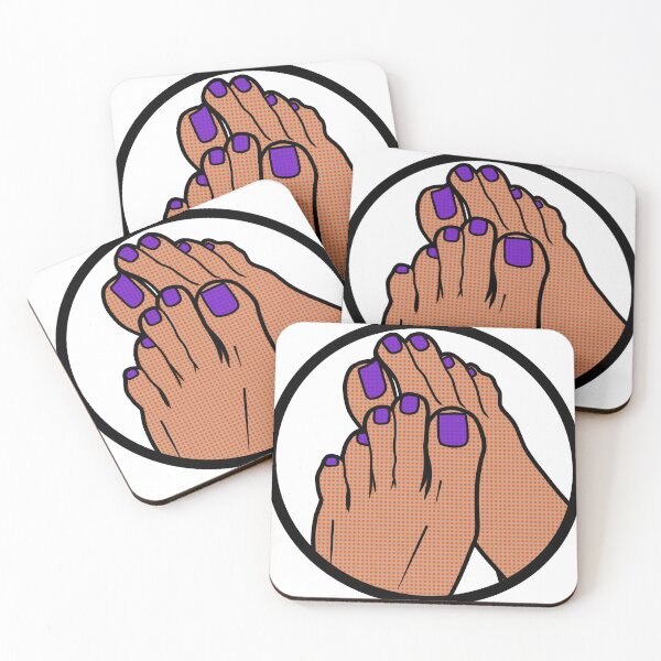 Item preview, Long Purple Toes Badge designed and sold by SolefulStickers.