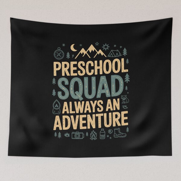 Item preview, Pre-K Squad Adventure Camping Preschool Teacher designed and sold by BakeryDozen.