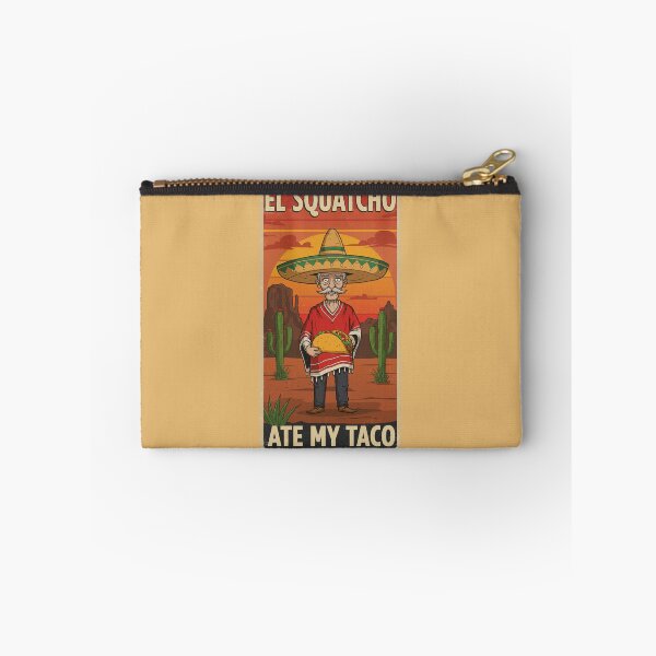 Aperçu de l'œuvre El Squatcho a mangé mon taco drôle Sombrero Taco Humour créée et vendue par ArtFromBeyond.