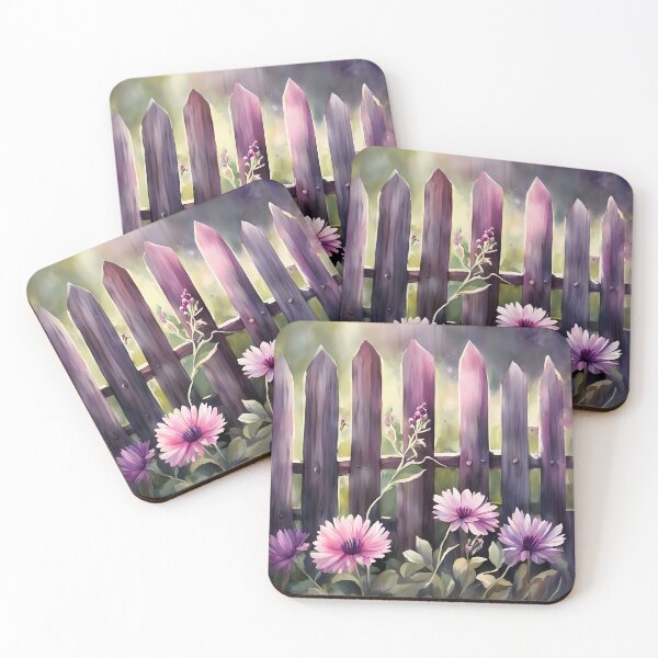 Item preview, Purple Garden Fence designed and sold by CalmnessbyChoice.