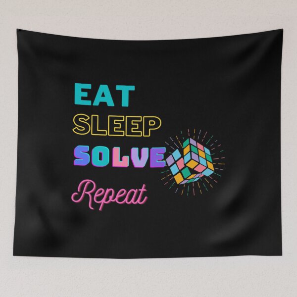 Item preview, Rubik eat sleep solve repeat designed and sold by longshirtdn.