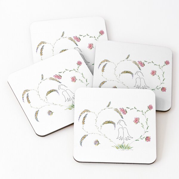 Item preview, Flower Heart & Angel, Blumenherz mit Engel designed and sold by Anke‘s Bazaar.