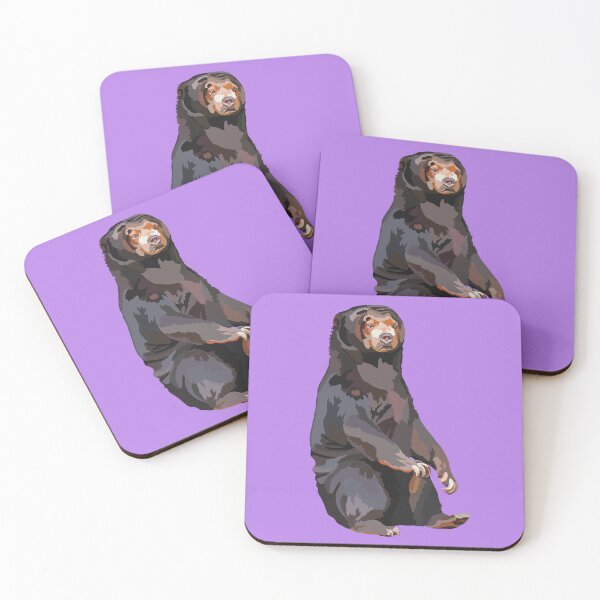 Item preview, S is for Sun Bear, Sun Bear Artwork – Unique Tropical Bear Illustration and Wildlife Design designed and sold by PrettylittlepastelUk.