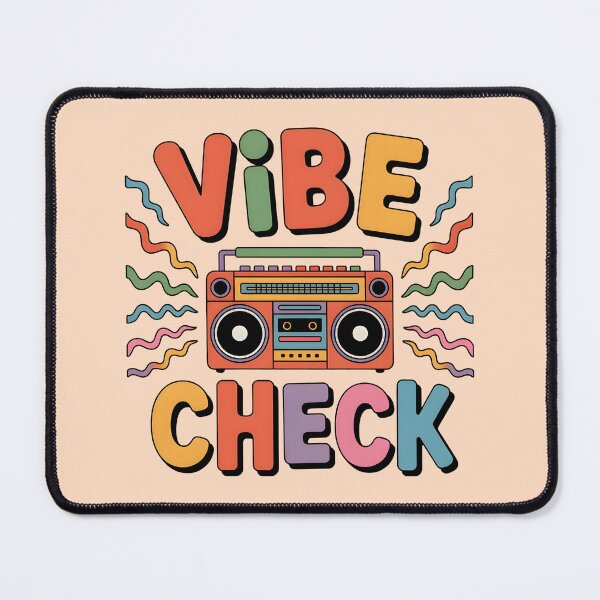 Item preview, Vibe Check Retro Boombox Aesthetic Colorful Lettering designed and sold by NewAspect.