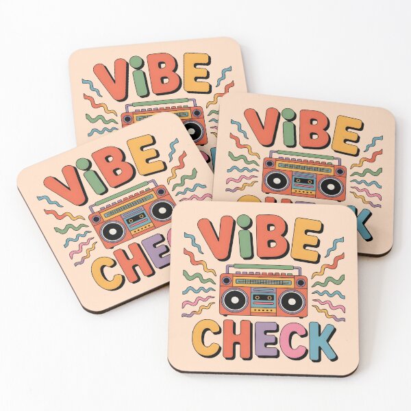 Item preview, Vibe Check Retro Boombox Aesthetic Colorful Lettering designed and sold by NewAspect.