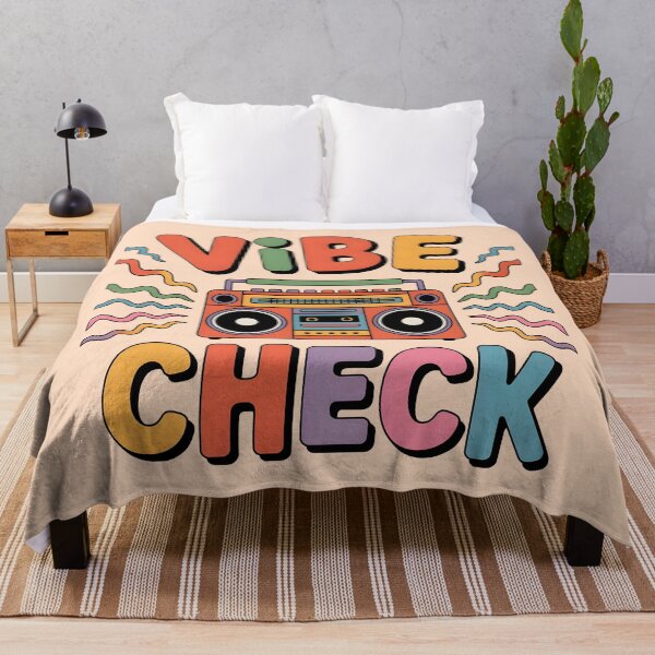 Item preview, Vibe Check Retro Boombox Aesthetic Colorful Lettering designed and sold by NewAspect.