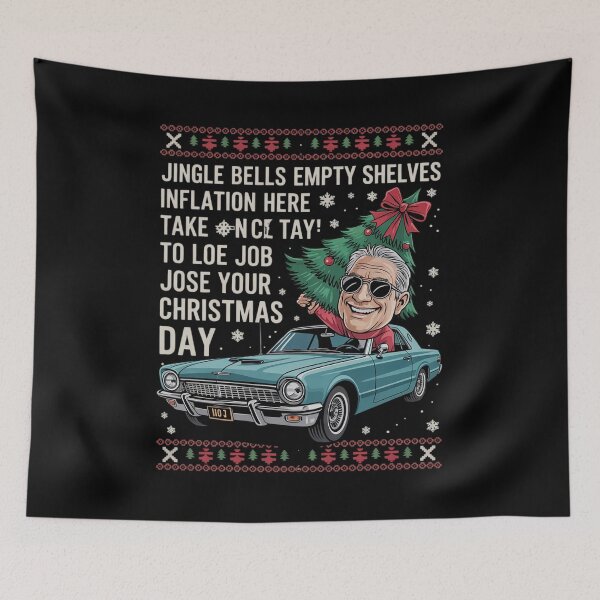 Item preview, Jingle Joe Biden Santa Trump Ugly Christmas Sweater  designed and sold by Charidana.