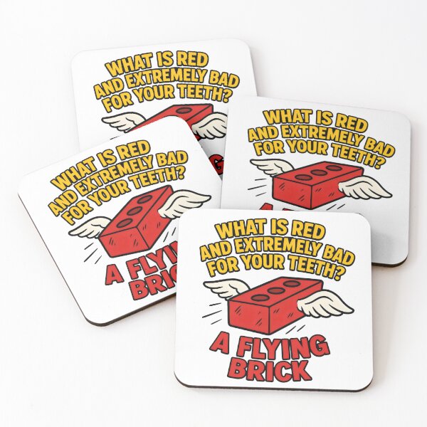 Item preview, Red and Bad for Your Teeth – Flying Brick Joke designed and sold by Punny Graves.