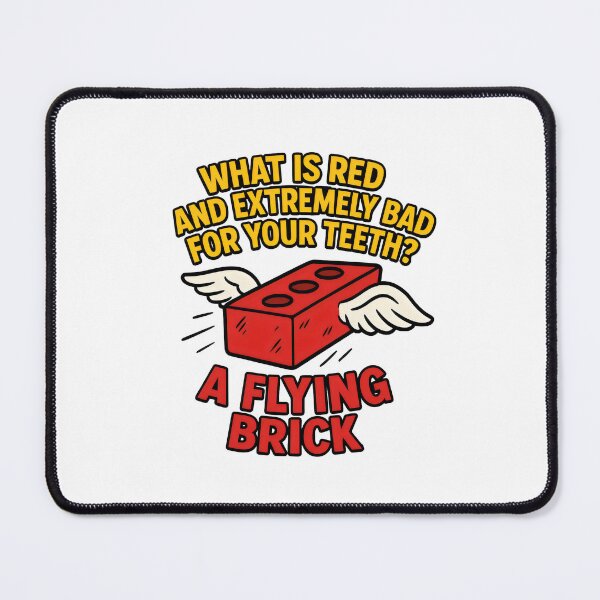 Item preview, Red and Bad for Your Teeth – Flying Brick Joke designed and sold by Punny Graves.
