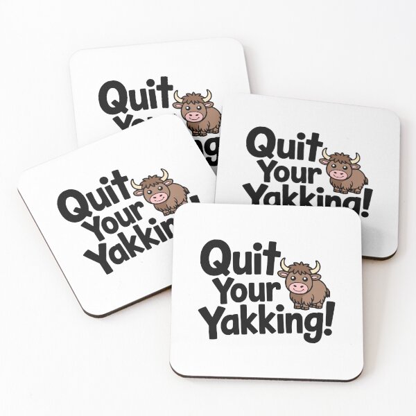 Item preview, Quit Your Yakking! Cute Yak Puns designed and sold by PMCreative.