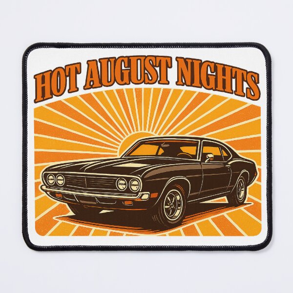 Item preview, Hot August Nights Retro Muscle Car Sunburst Poster designed and sold by Abidel.