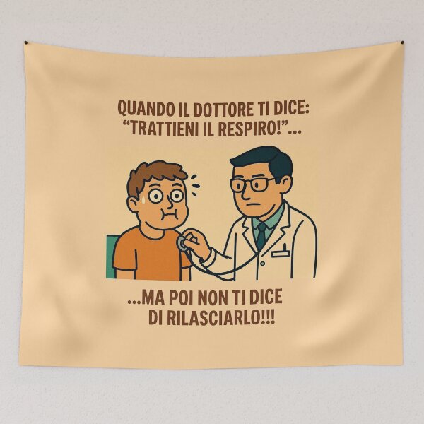 Item preview, Meme Divertente Dottore – Trattenere il Respiro – Humor Italiano designed and sold by Design by Anthony .