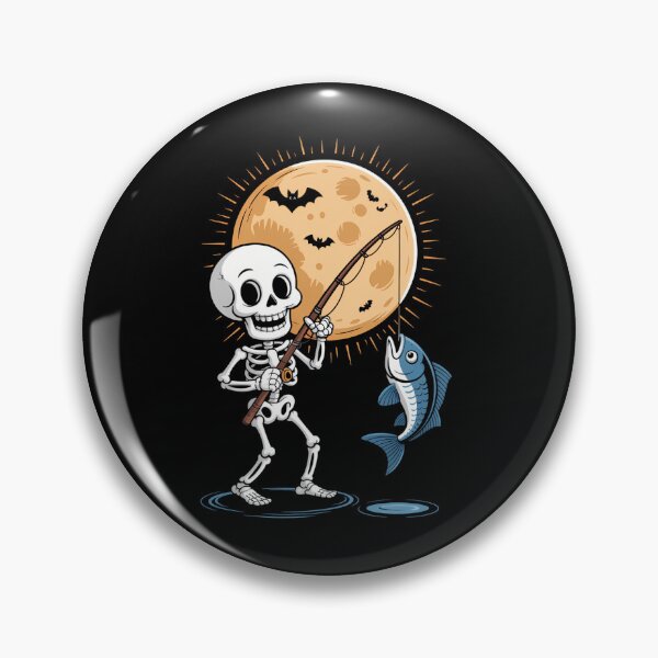 Item preview, Halloween Skeleton Fishing Fisherman designed and sold by savrmiller.