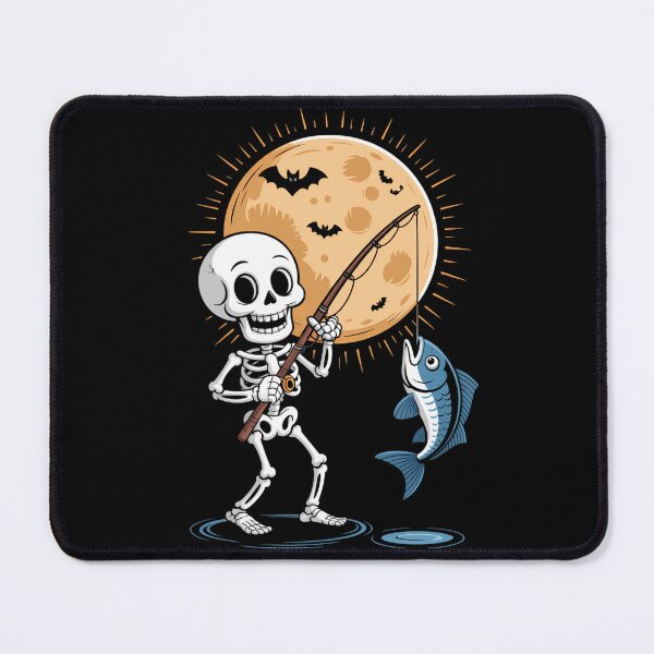Item preview, Halloween Skeleton Fishing Fisherman designed and sold by savrmiller.