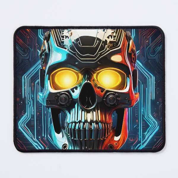 Item preview, Cyberpunk Chrome Skull designed and sold by ManateeMerchy.