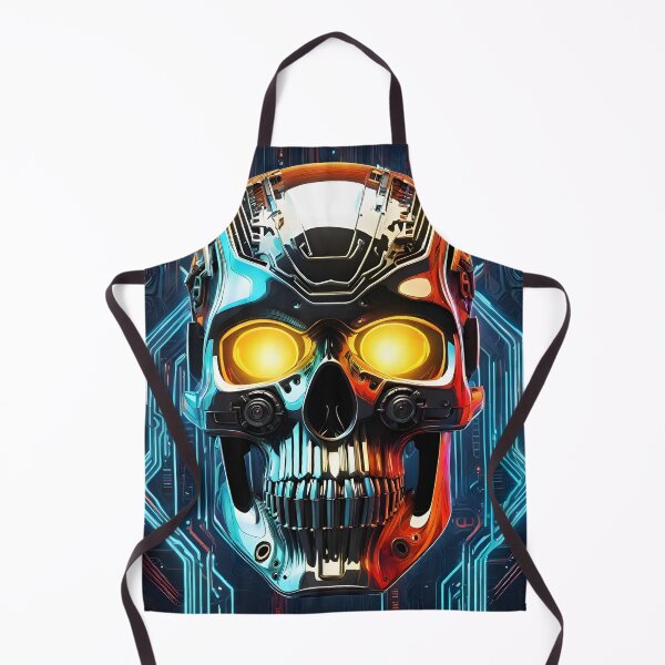 Item preview, Cyberpunk Chrome Skull designed and sold by ManateeMerchy.