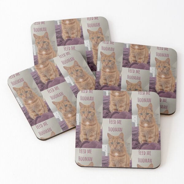 Item preview, Feed Me Hooman  designed and sold by BooksMyCatsStol.