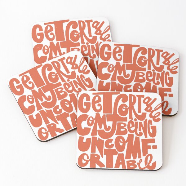 Item preview, Get Comfortable Being Uncomfortable – Retro Motivational Typography designed and sold by andry01.
