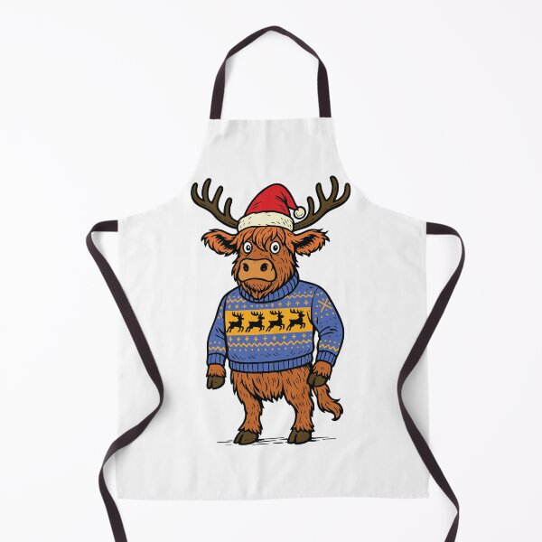 Item preview, Cute Highland Christmas Cow Sticker Classic T-Shirt designed and sold by BambaKchula.