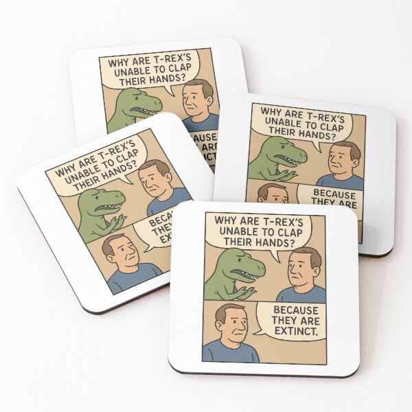Item preview, Why Can’t T-Rex Clap? – Extinct Dinosaur Joke designed and sold by Punny Graves.