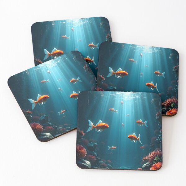 Item preview, Radiant Depths: The Dance of Goldfish in Sunlit Waters designed and sold by oanaunciuleanu.