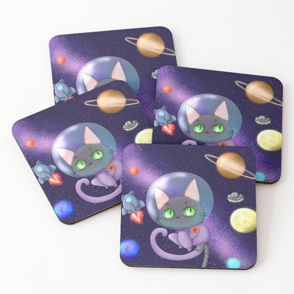 Item preview, Cosmic Spacewalker Kitty designed and sold by Charbolreta.