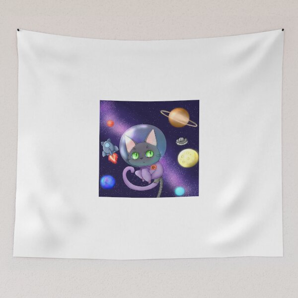 Item preview, Cosmic Spacewalker Kitty designed and sold by Charbolreta.