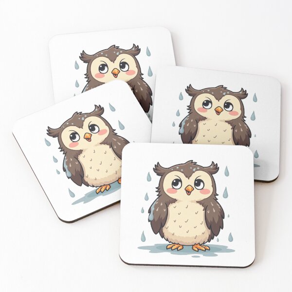 Item preview, “Awkwardly Cute Wet Owl” designed and sold by Bareradesigns.
