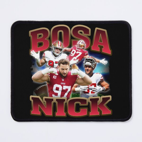 Item preview, Nick Bosa Flex Pose Football Collage Fan Art designed and sold by Zigmak.