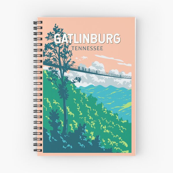 Artikelvorschau, Gatlinburg Tennessee Illustration Reisekunst Vintage entworfen und verkauft von KrisSidDesigns.