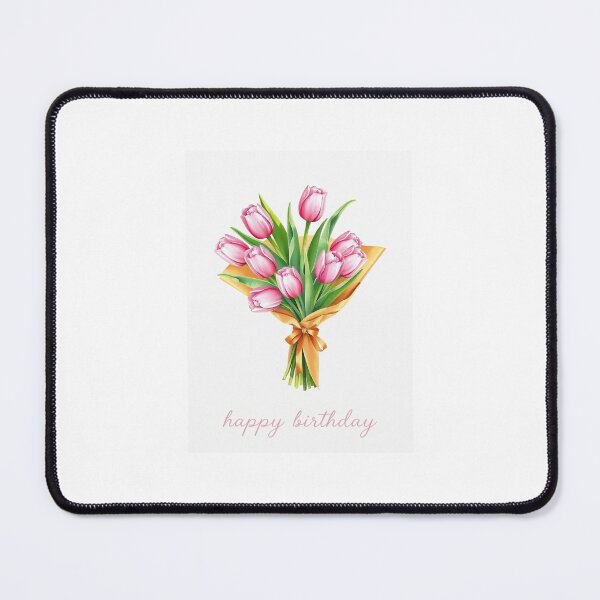 Item preview, Pink tulip Bouquet Birthday flower rose happy aesthetic cute pink designed and sold by CheeseBlueprint.