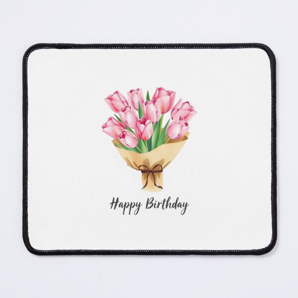 Item preview, Pink tulip Bouquet Birthday flower rose happy aesthetic cute pink designed and sold by CheeseBlueprint.