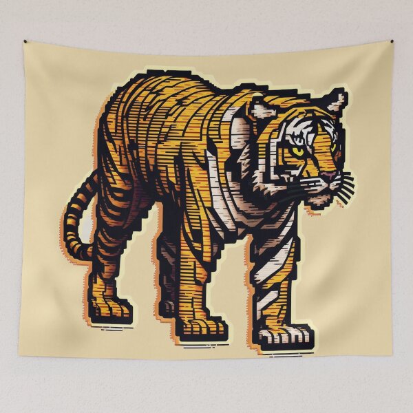 Aperçu de l'œuvre 8 bit - TIGER créée et vendue par CleverCulture.