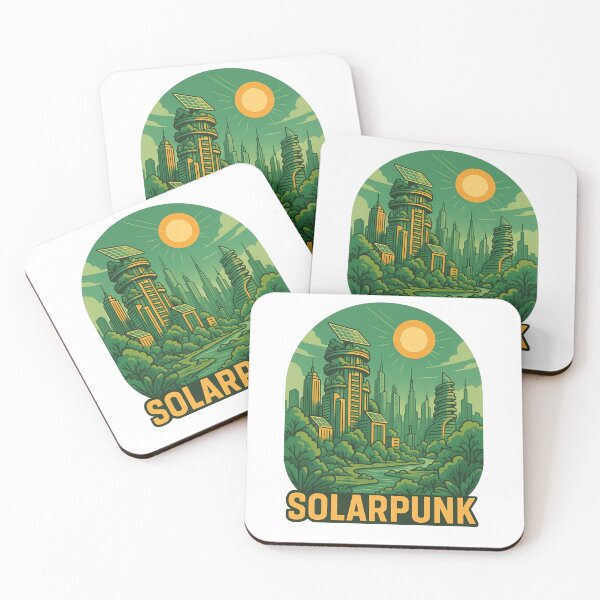 Item preview, Solarpunk Futuristic Cityscape | Eco-Tech Nature Design | Retro-Futuristic Art designed and sold by SavvyPink.