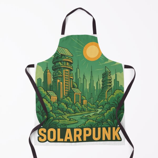 Item preview, Solarpunk Futuristic Cityscape | Eco-Tech Nature Design | Retro-Futuristic Art designed and sold by SavvyPink.