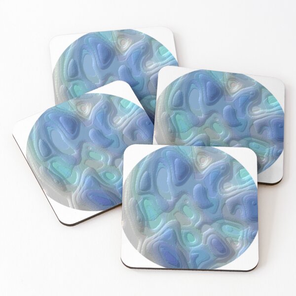 Item preview, very blue plasticine round abstract pattern designed and sold by SmashingDeals.