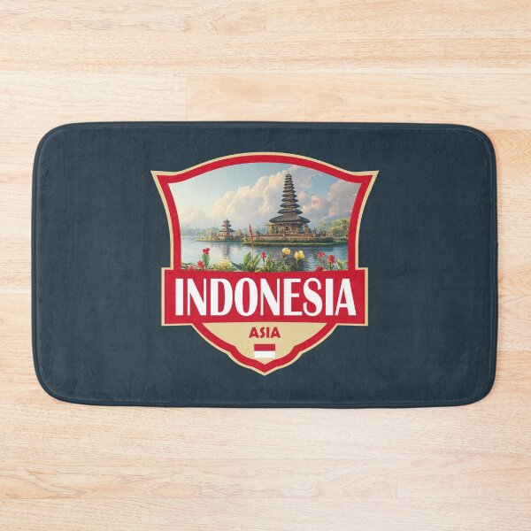Item preview, Indonesia Illustration Retro Badge designed and sold by KrisSidDesigns.