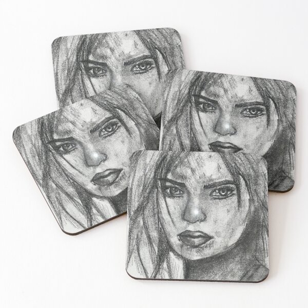 Item preview, Stoic Strength – Hand-Drawn Charcoal Portrait designed and sold by Luhxyraa.