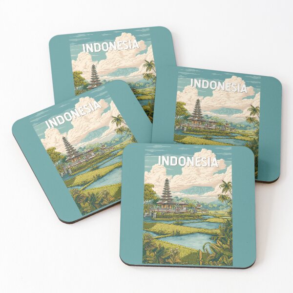 Item preview, Indonesia Illustration Travel Art Vintage designed and sold by KrisSidDesigns.