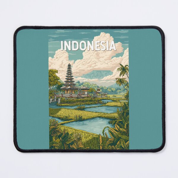 Item preview, Indonesia Illustration Travel Art Vintage designed and sold by KrisSidDesigns.