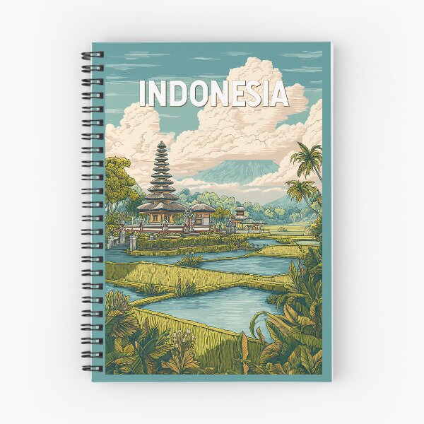 Item preview, Indonesia Illustration Travel Art Vintage designed and sold by KrisSidDesigns.