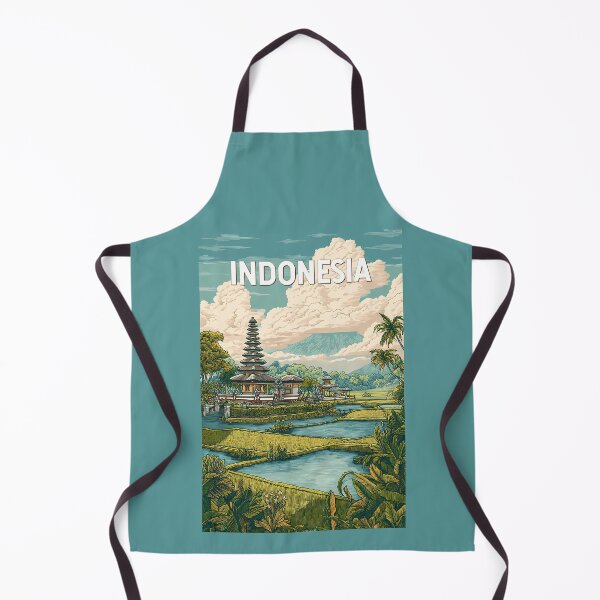 Item preview, Indonesia Illustration Travel Art Vintage designed and sold by KrisSidDesigns.