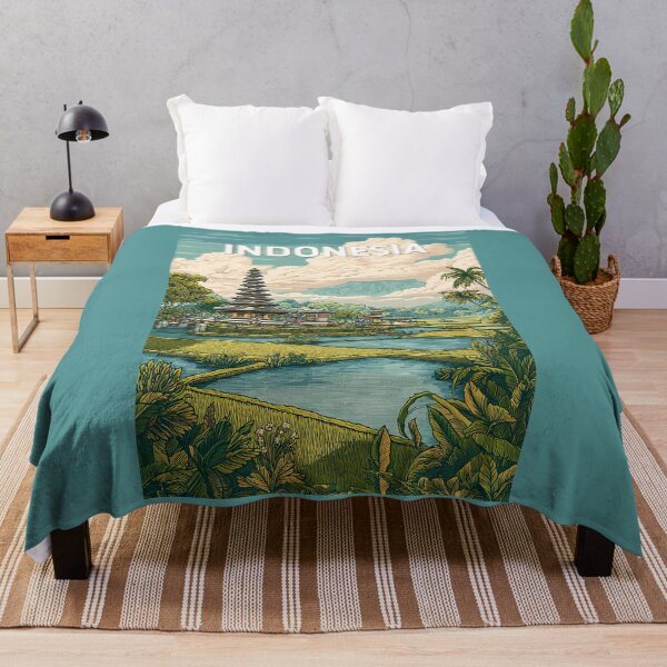 Item preview, Indonesia Illustration Travel Art Vintage designed and sold by KrisSidDesigns.