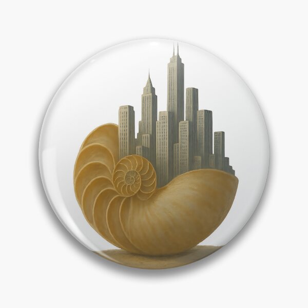 Item preview, City Growing from a Nautilus Shell designed and sold by FunnySignalStudio.