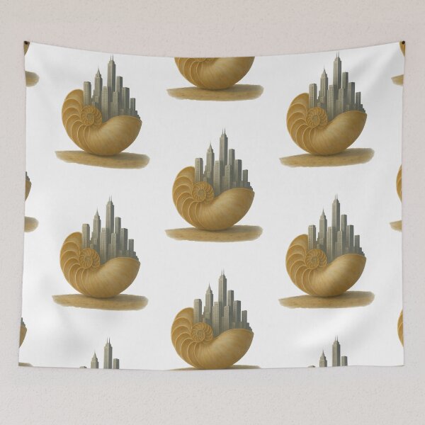 Item preview, City Growing from a Nautilus Shell designed and sold by FunnySignalStudio.