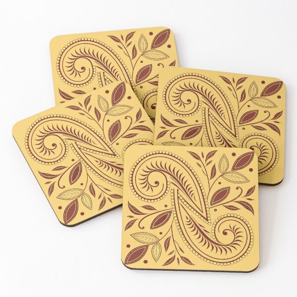 Item preview, YELLOW AND BROWN TRADITIONAL PATTERN DESIGN designed and sold by trengeee.