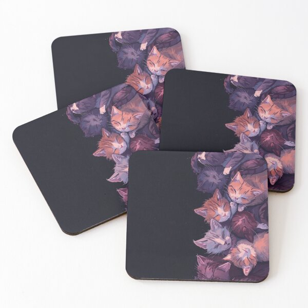 Item preview, Cozy Cat Pile Illustration – Sleepy Feline Dreams designed and sold by ArtivaNest.