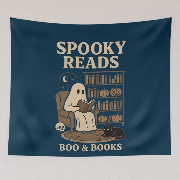 Item preview, Cute Reading Ghost with Cat designed and sold by VinsendDraconi.