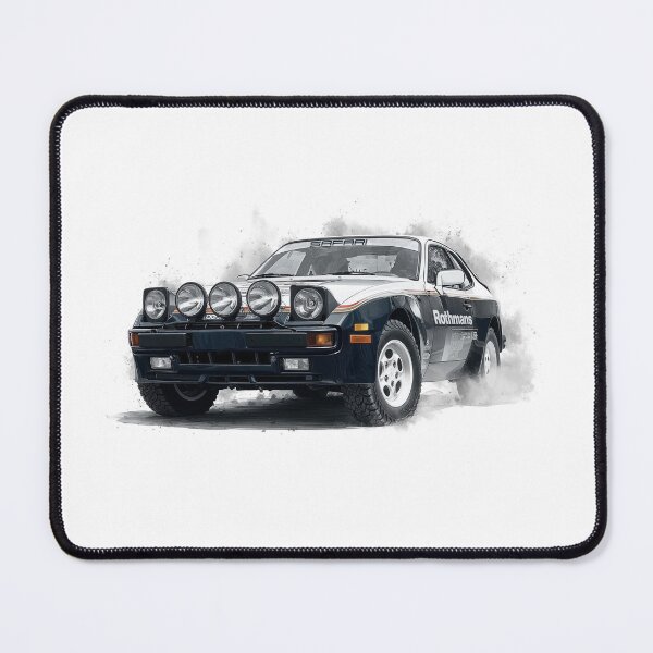 Item preview, Porsche 944 turbo Rothman retro Rally Car Illustration designed and sold by blackdogshop.