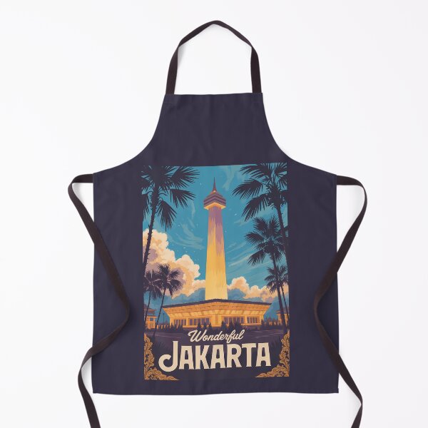 Item preview, Jakarta Indonesia Illustration Travel Art Vintage designed and sold by KrisSidDesigns.